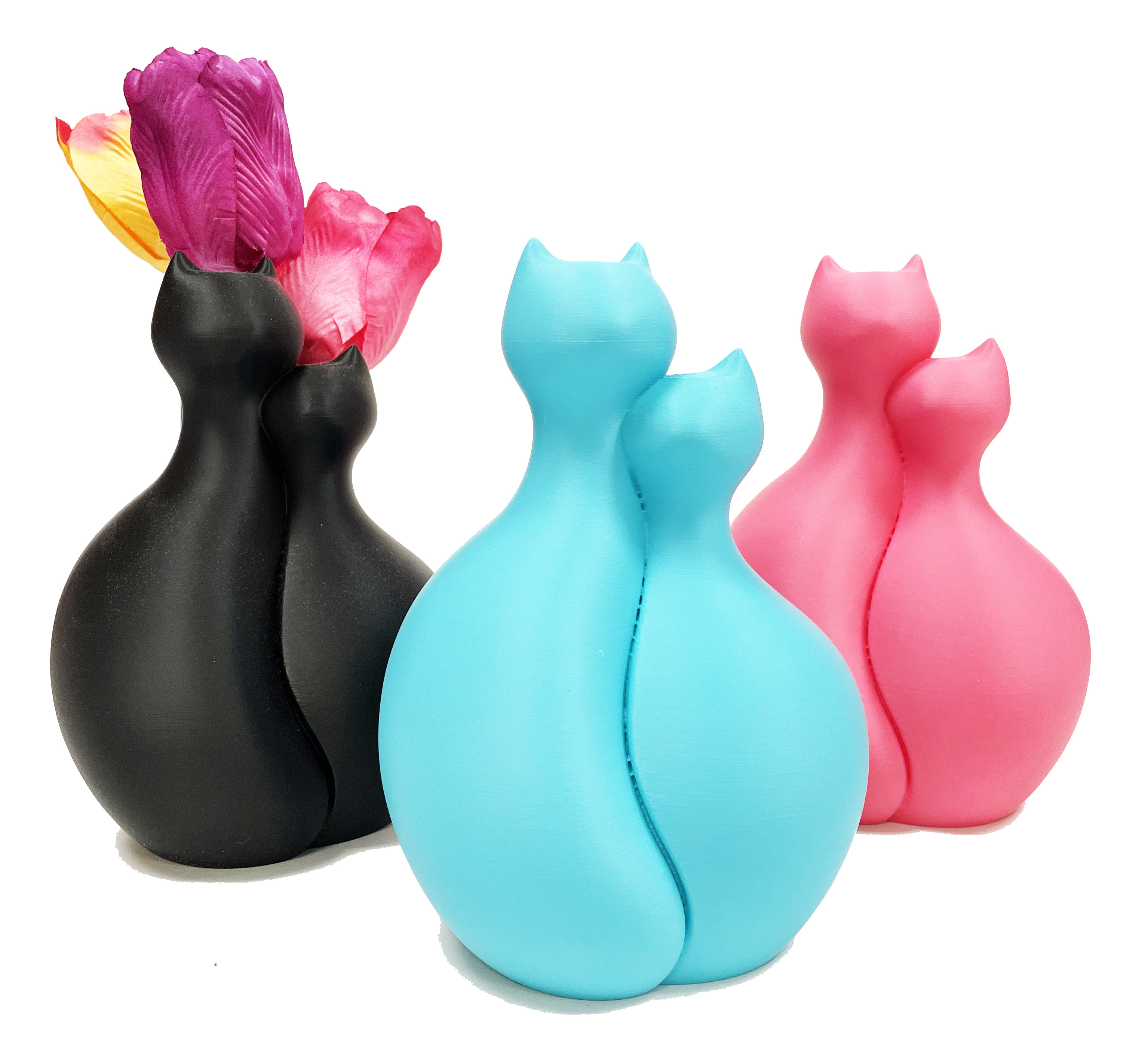 Vases shaped like cats